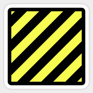 Black and Yellow Stripes Sticker